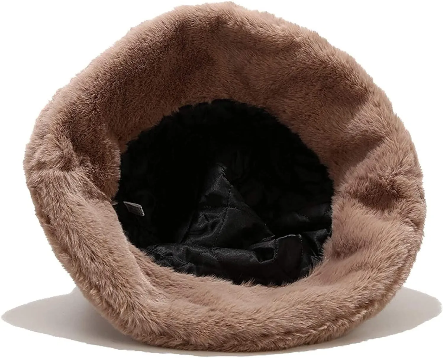 Winter Faux Fur Furry Bucket Hat Fluffy Fuzzy Warm Hat Plush Fisherman Hat for Women Men Teens Girls