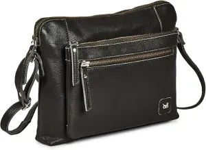 Wise Owl Accessories Small Soft Pebbled Real Leather Crossbody Handbags Purses Sling Crossover Shoulder Bag