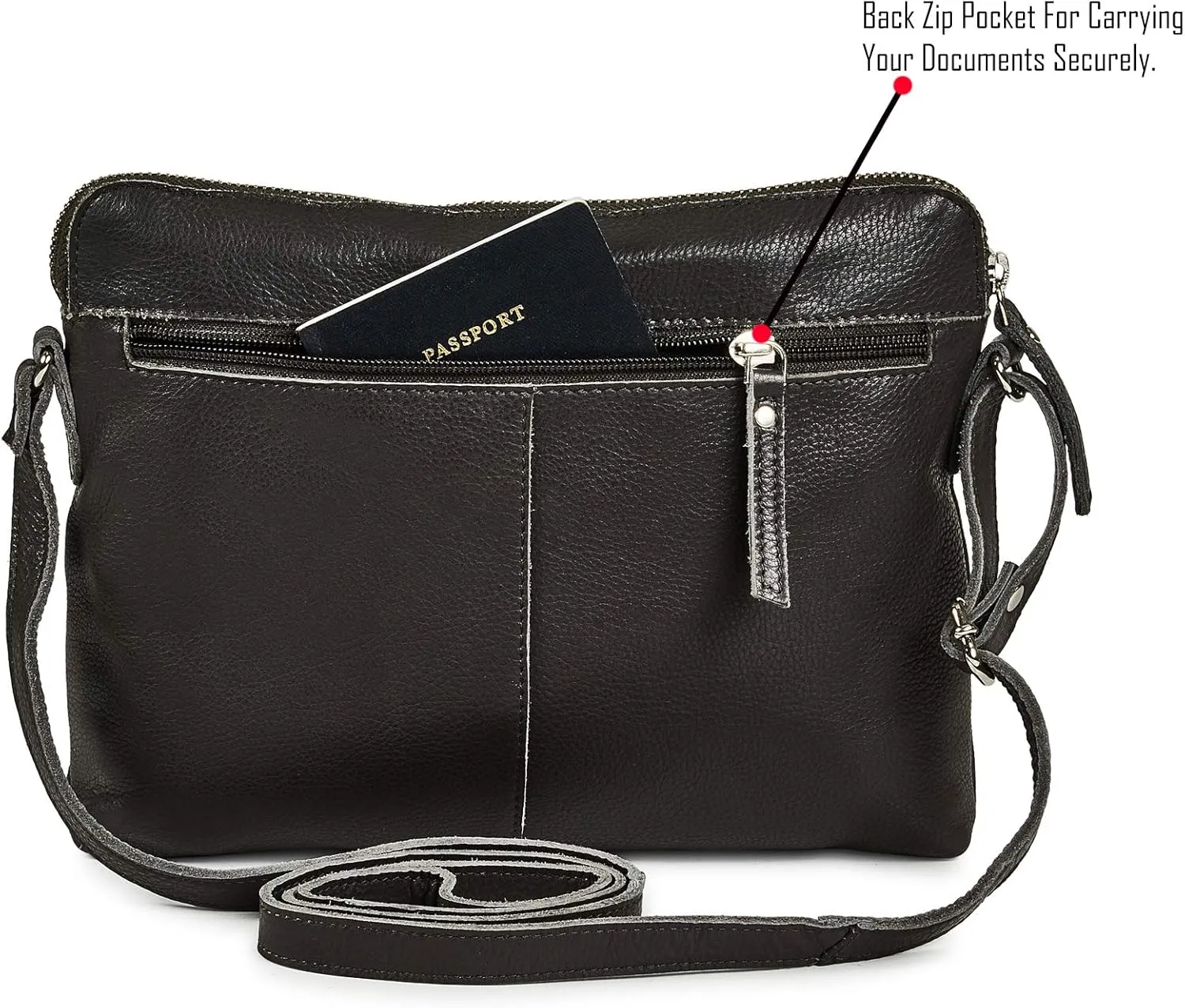 Wise Owl Accessories Small Soft Pebbled Real Leather Crossbody Handbags Purses Sling Crossover Shoulder Bag