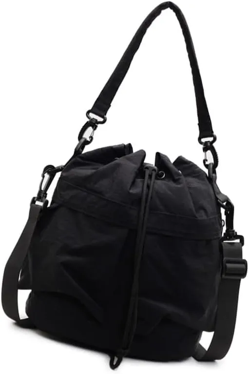 Women Shoulder Bag Drawstring Bucket Bag Large Capacity Backpack Commuting Bag Trendy Crossbody Bag for Autumn Winter