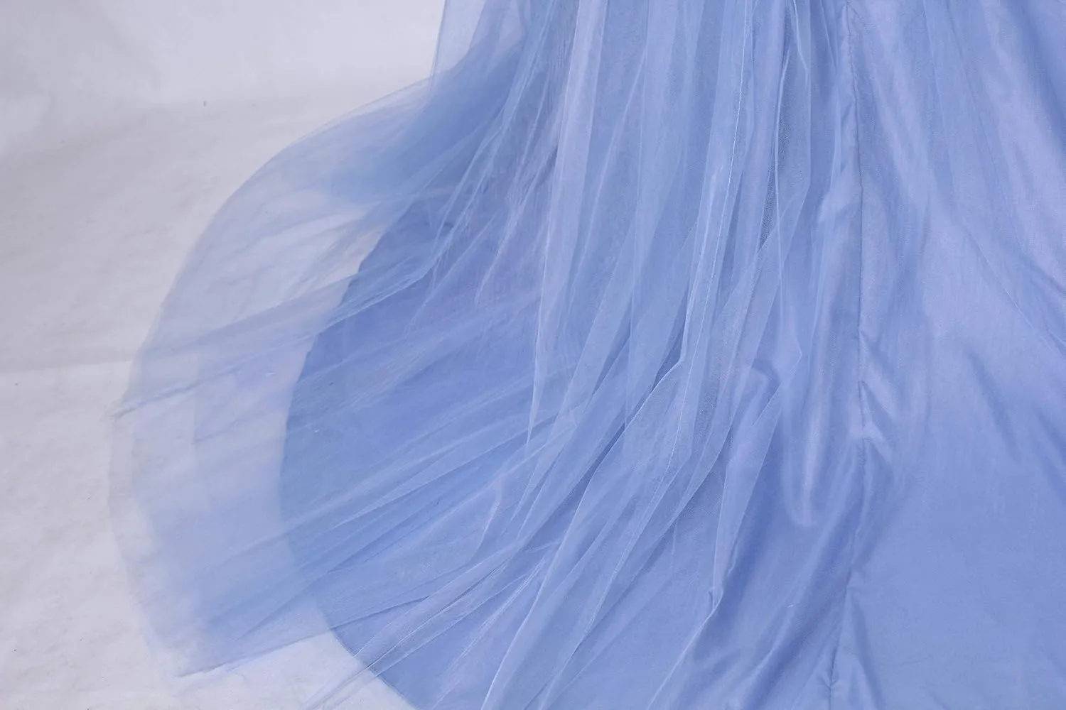 Women Wedding Long Maxi Tulle Skirt Floor Length with Long Train Bridal Overskirt