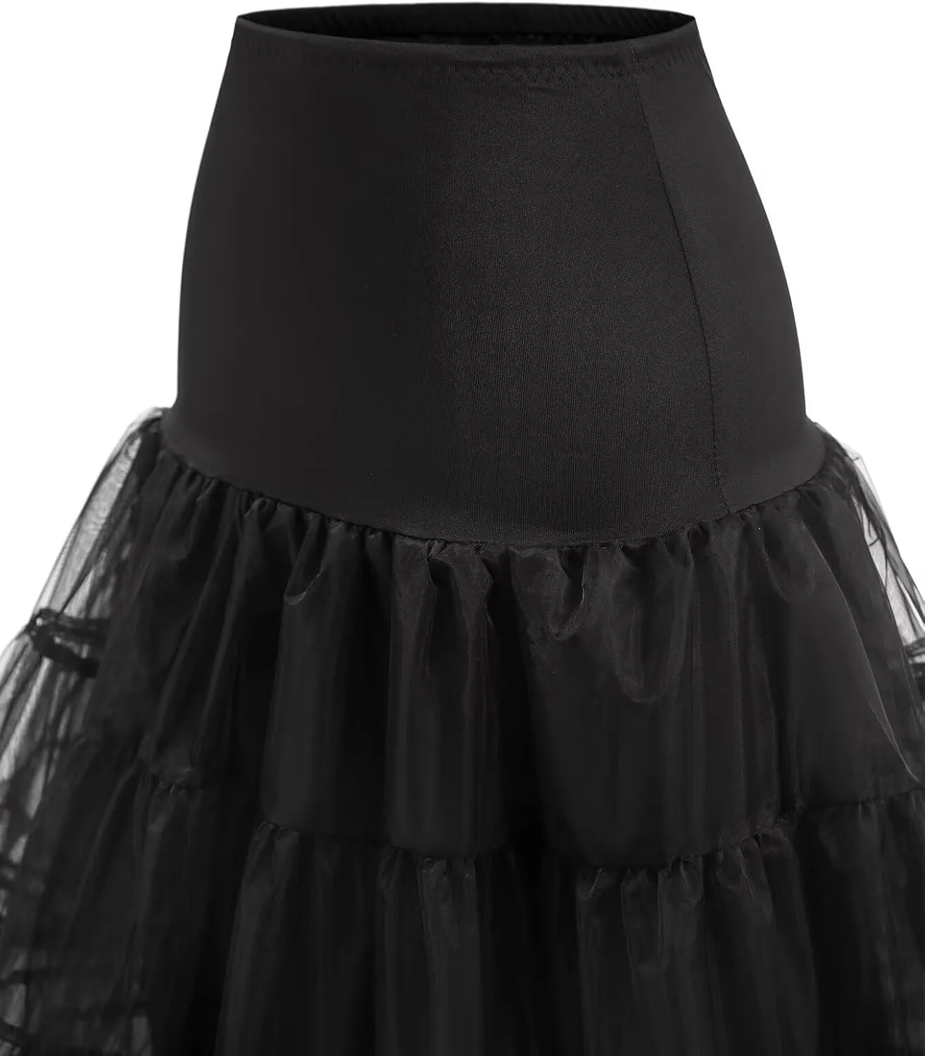 Women's 50s Petticoat Black Crinoline Vintage Underskirt Short Tutu Skirts Retro