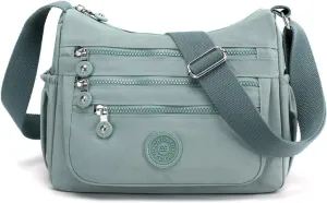 Women's crossbody bag, multi-pocket nylon cloth bag, large capacity commuter bag, shoulder bag