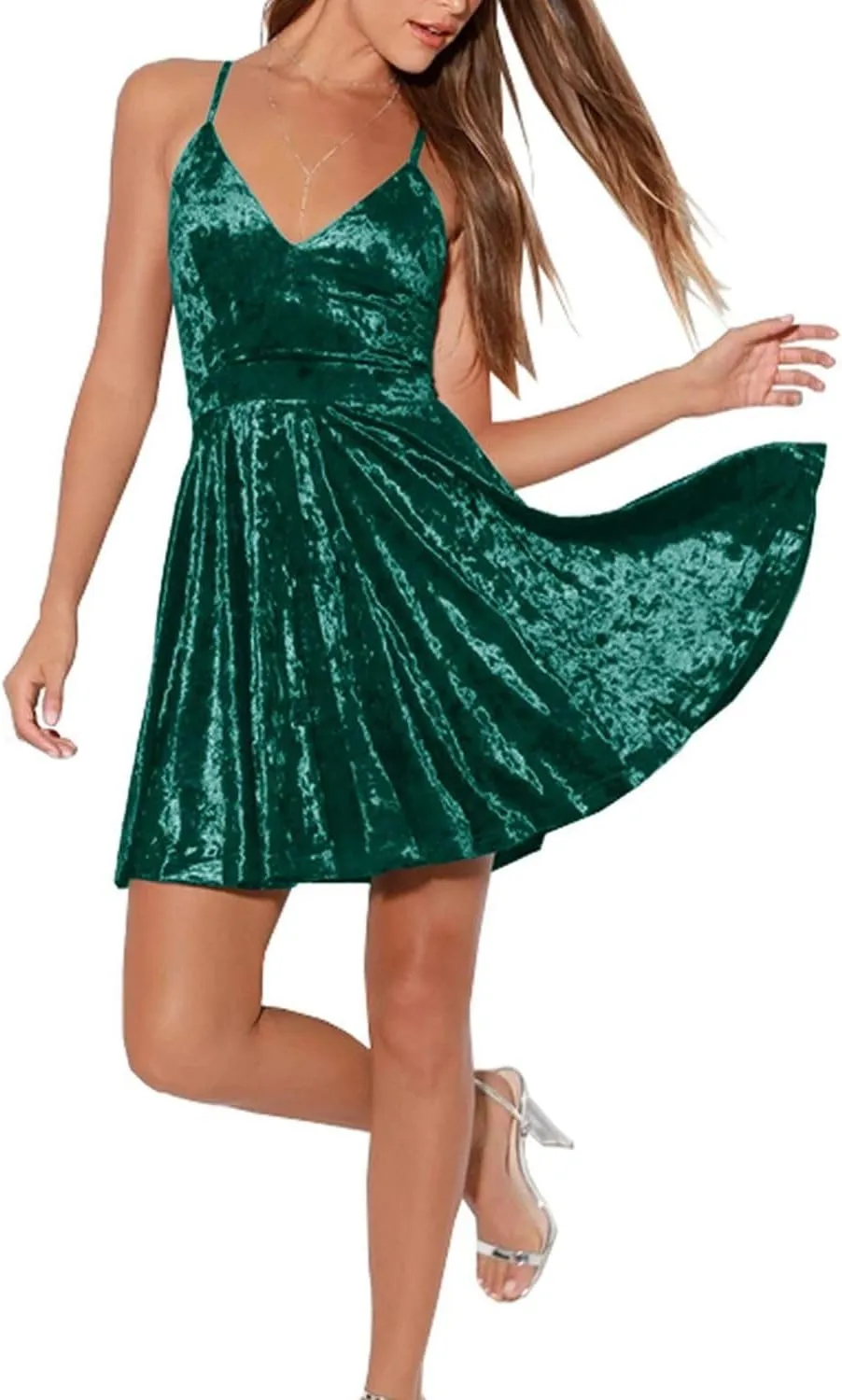 Women's Crushed Birthday Club Dress Casual Vintage Sundress a Line HOCO Midi Dress