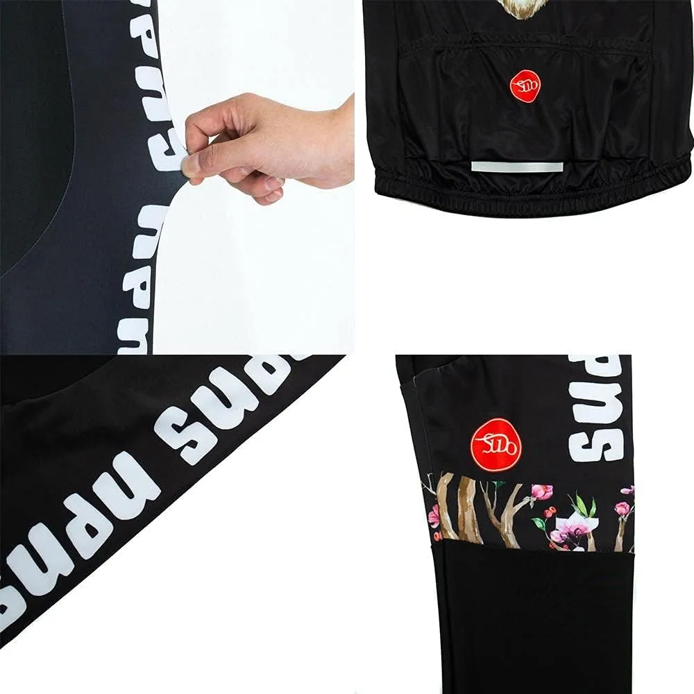 Women's Cycling Clothing Set Long Sleeve Road Bike Shirt Cycling Jersey Bicycle Pants with Gel Padded
