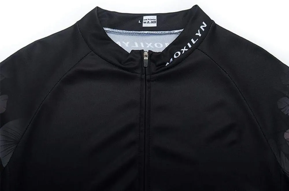 Women's Cycling Clothing Set Road Bike Shirts Short Sleeve Breathable Cycling Jersey with Gel Padded Bib Shorts