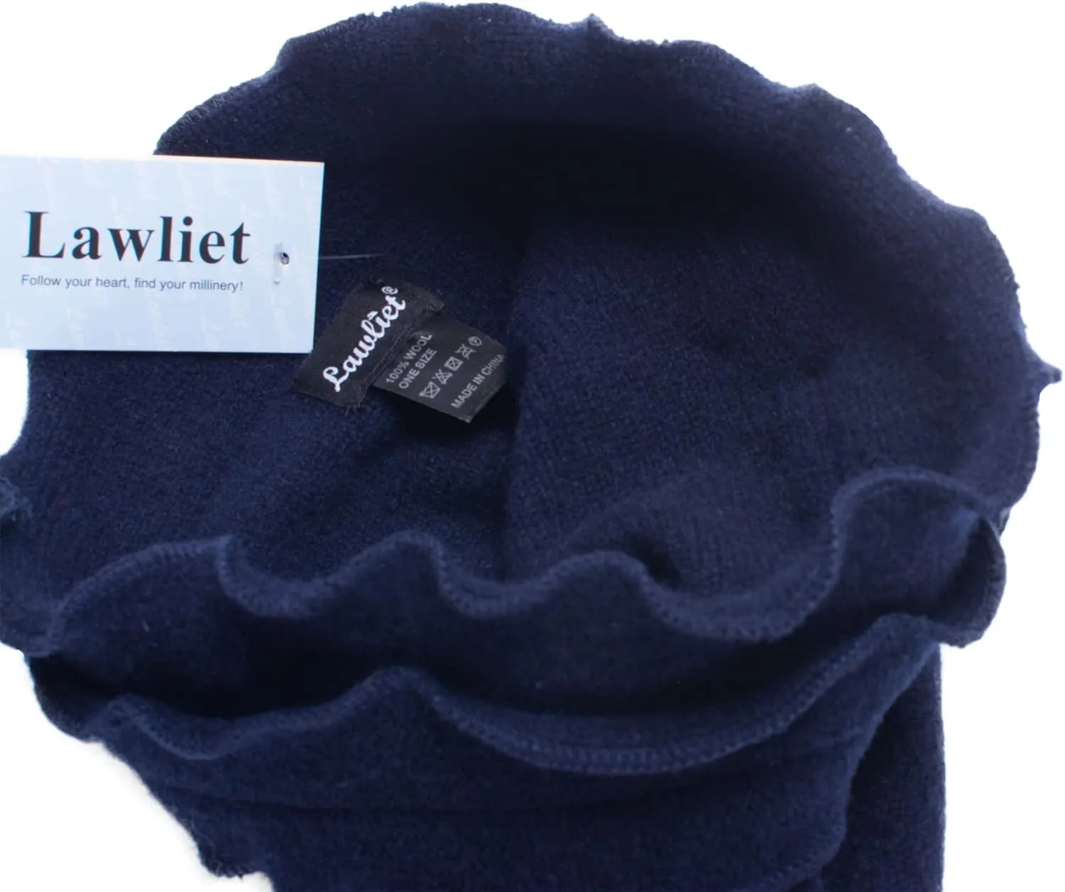Womens Gatsby 1920s Winter Wool Cap Beret Beanie Crochet Bucket Flower Hat A285
