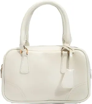 Women’s Handbag Leather Crossbody Satchel for Work Retro Cosmetic Top Handle Purse