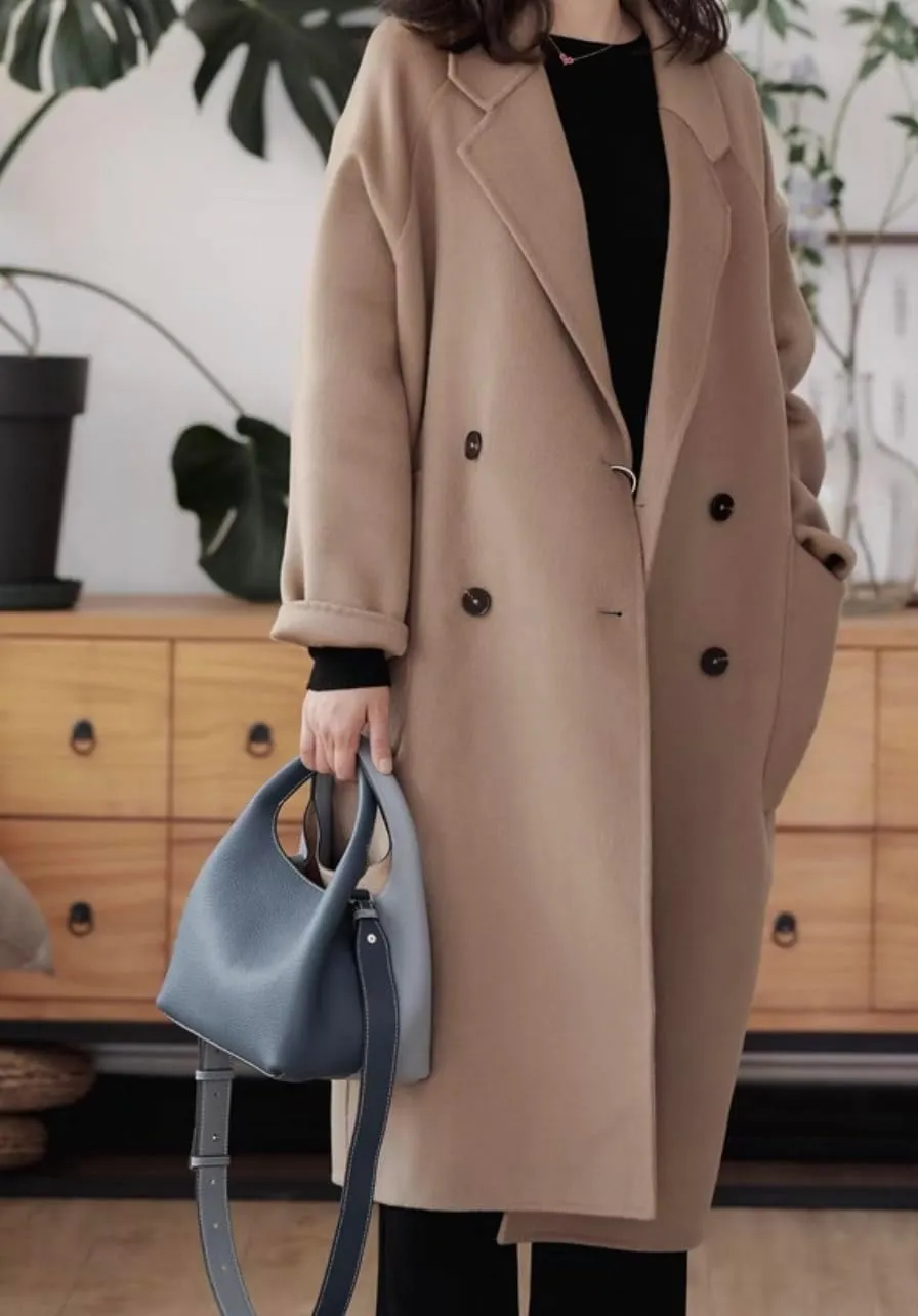 Women's Leather Commuting Bucket Bag Color-blocking Handbag Cowhide Basket Shoulder Crossbody Bag Top Handle Versatile