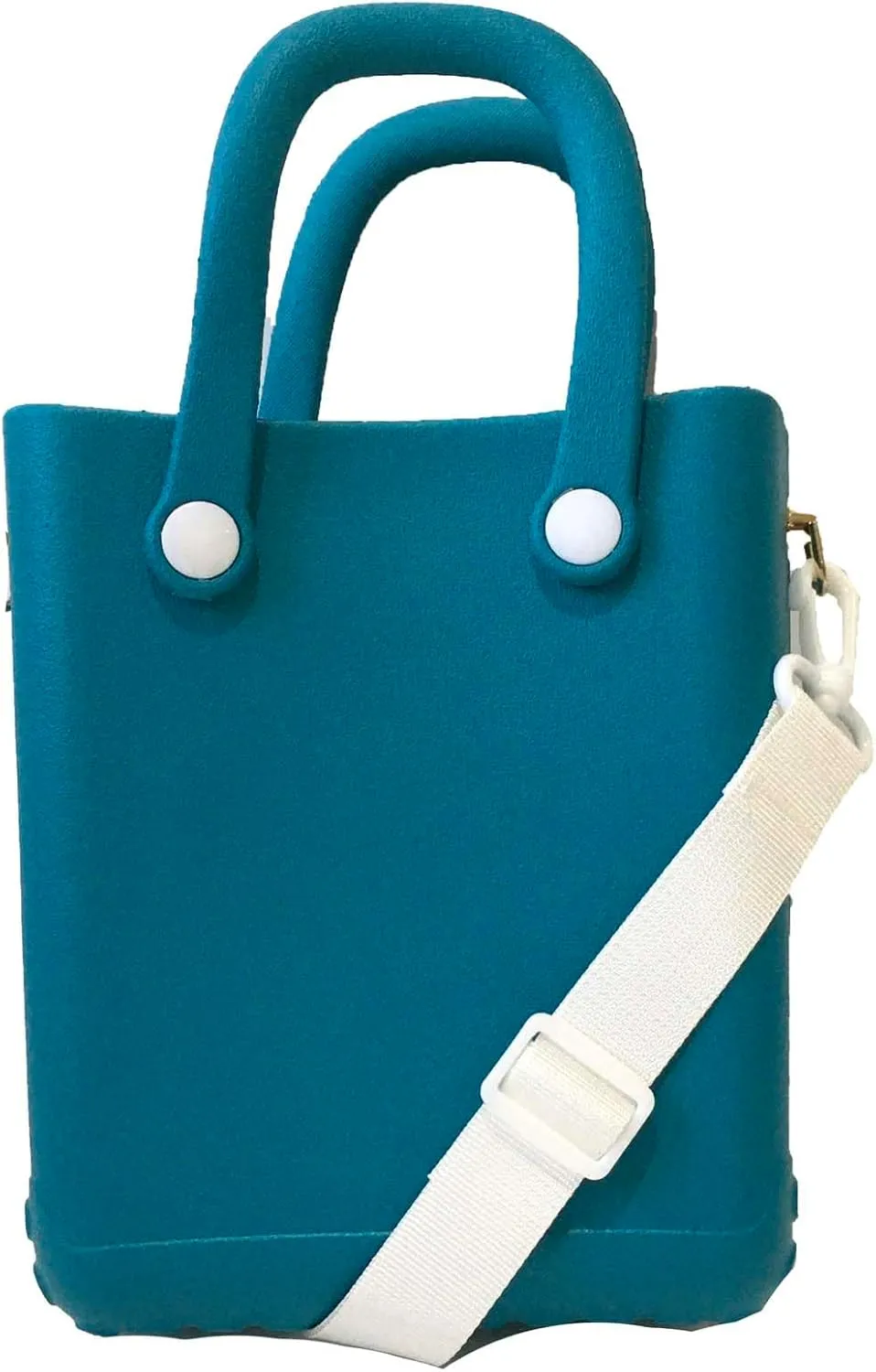 Women's Reva Silicone Mini Bucket Tote Crossbody Bag (Turquoise)