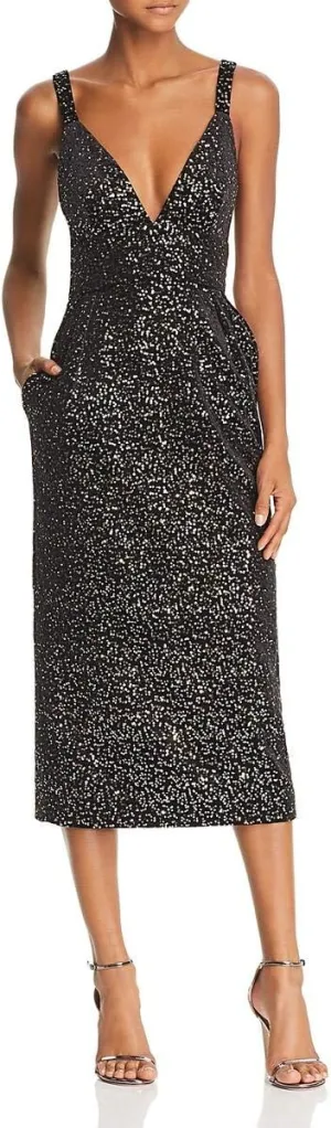 Women's Sequin and Velvet Midi