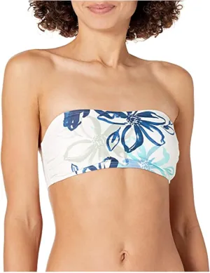 Women's Standard Ruched Bandeau Bikini TOP, White 100, X-Small