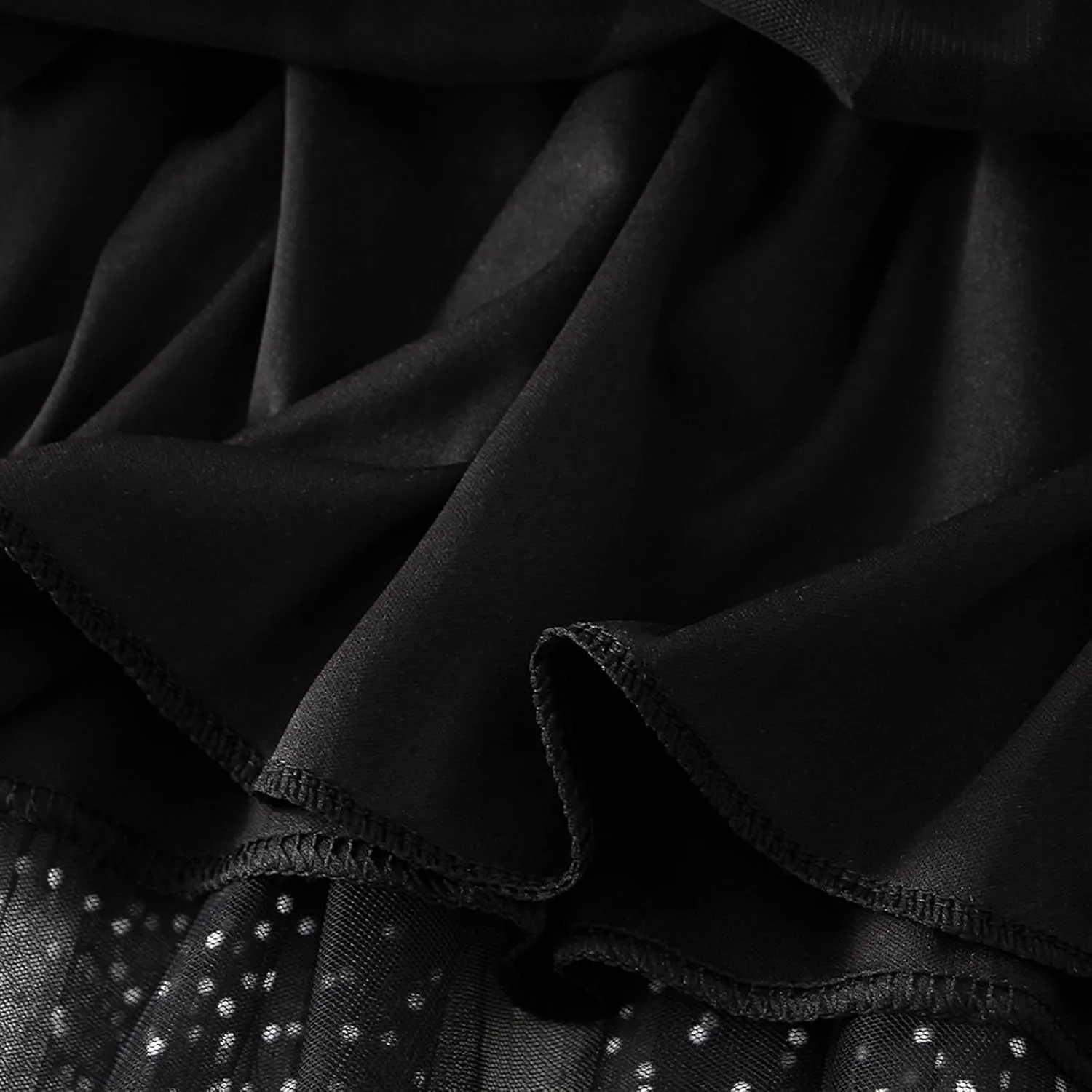 Women's Tulle Midi Skirt Elastic High Waist Layered Pleated Mesh Flowy A-Line Prom Party Long Tutu Skirts