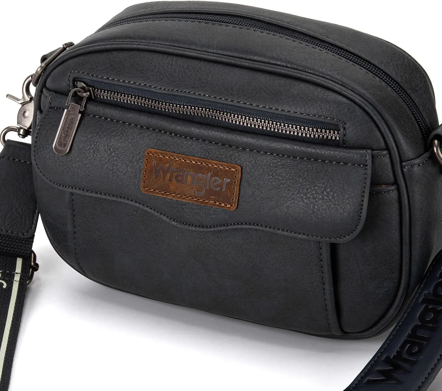 Wrangler Crossbody Purses for Women Trendy Camera Snapshot Bag with Wide Strap