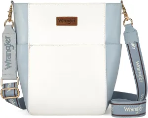 Wrangler MEDIUM Crossbody Bag for Women Vegan Leather Bucket Handbags with Guitar Strap