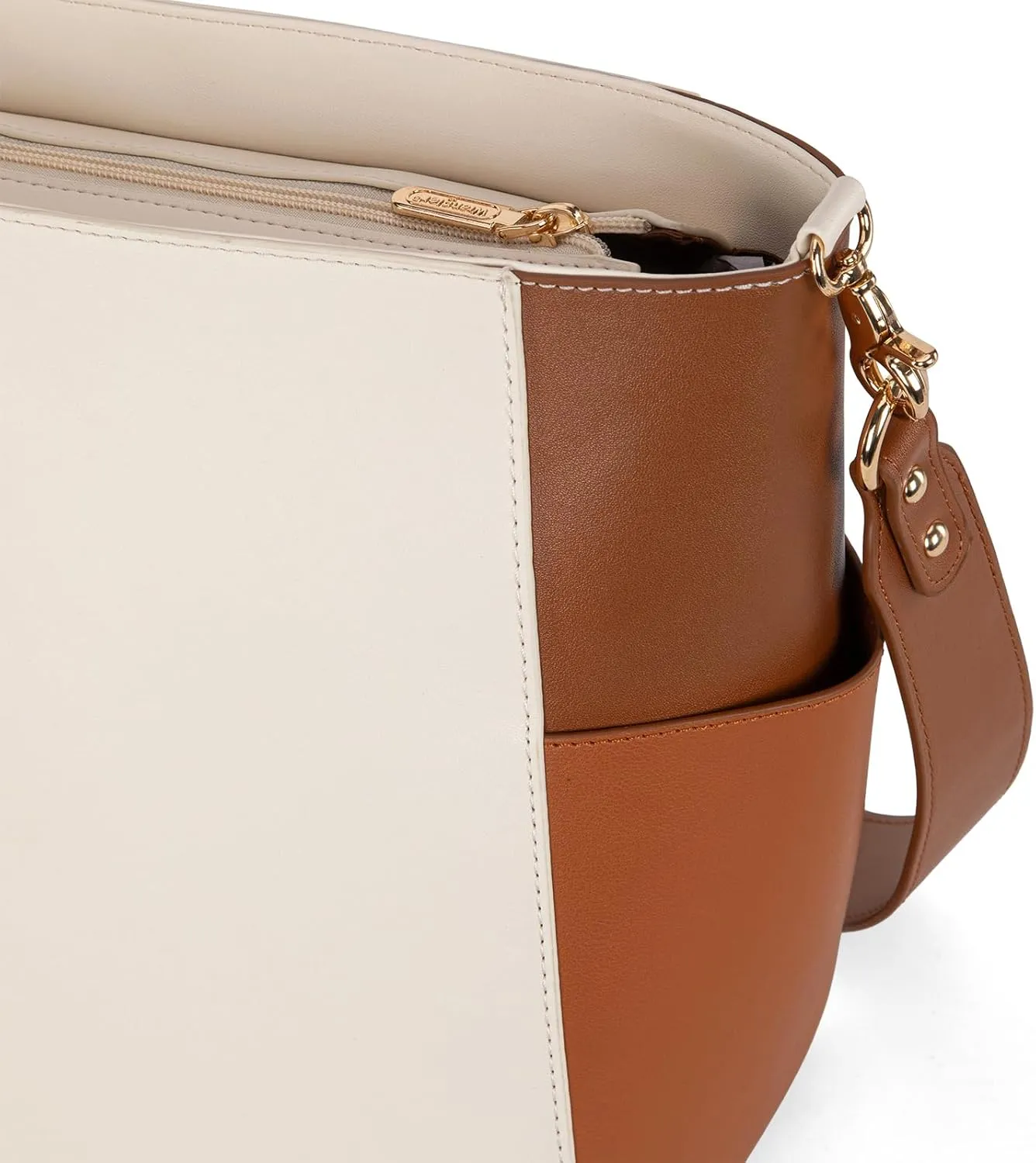Wrangler MEDIUM Crossbody Bag for Women Vegan Leather Bucket Handbags with Guitar Strap