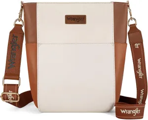 Wrangler MEDIUM Crossbody Bag for Women Vegan Leather Bucket Handbags with Guitar Strap