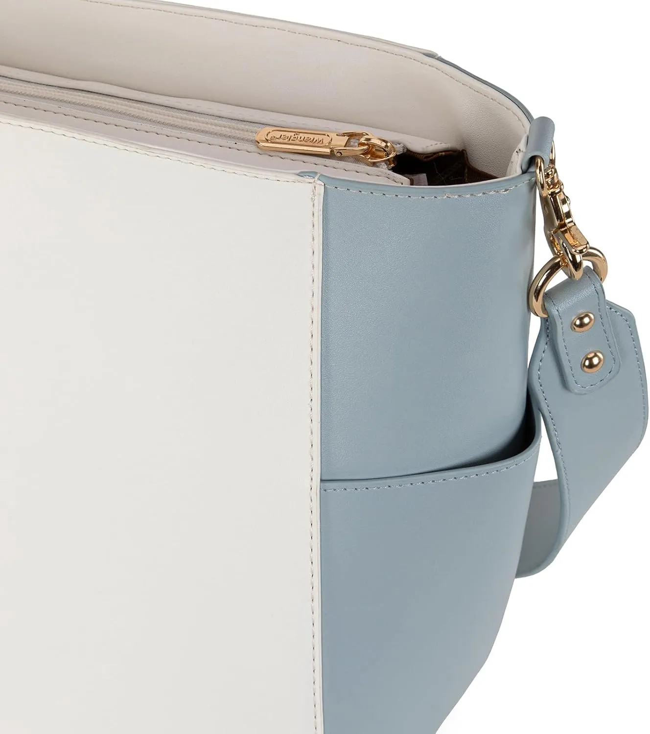Wrangler MEDIUM Crossbody Bag for Women Vegan Leather Bucket Handbags with Guitar Strap