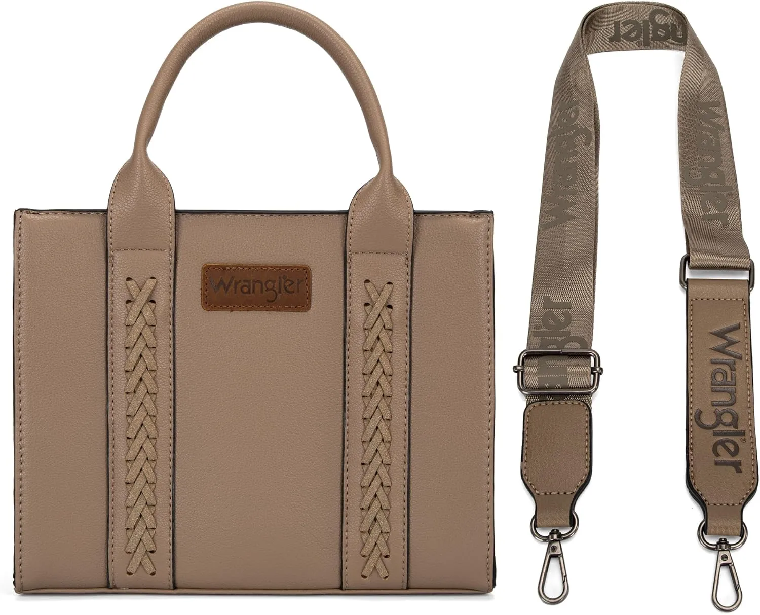 Wrangler Medium Tote Bag for Women Designer Satchel Handbags Top-handle Purses with Strap