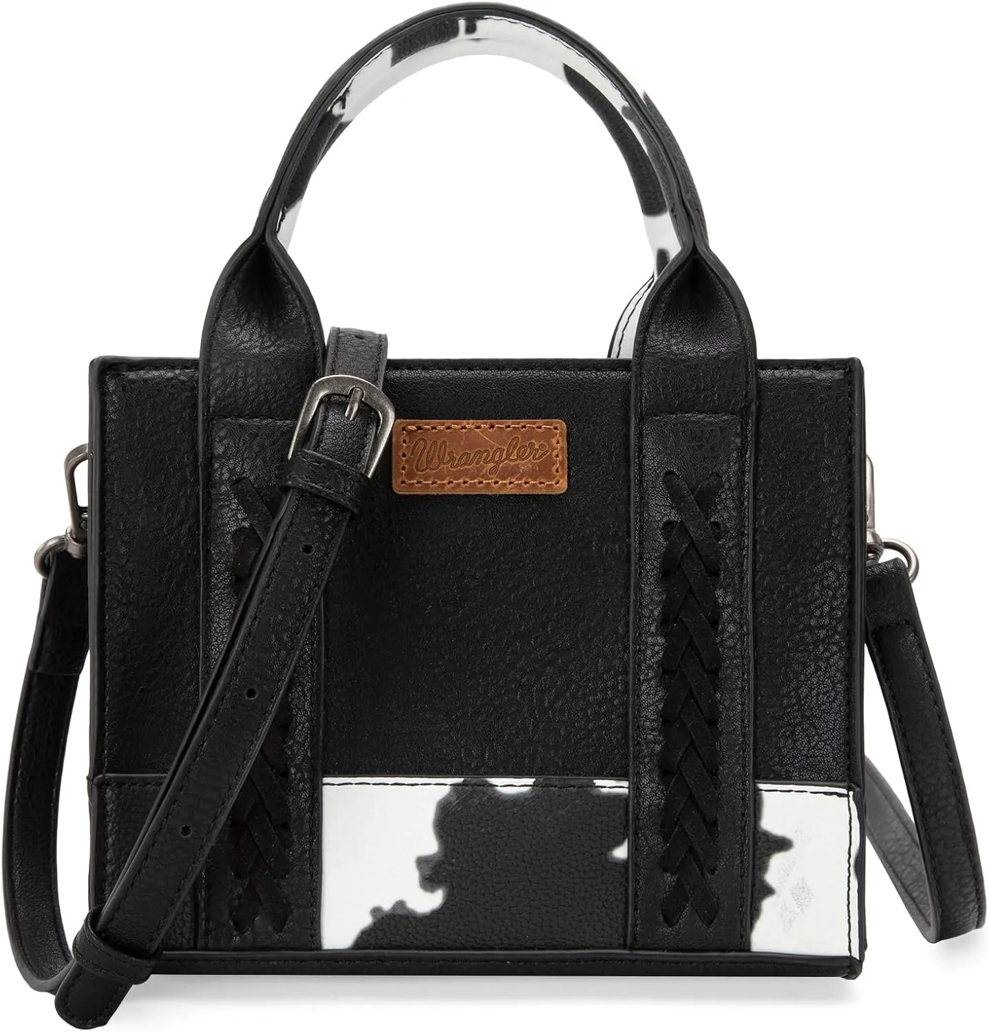 Wrangler Mini Tote Bag for Women Cow Print Western Crossbody Purse