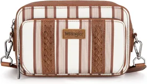 Wrangler Stripe Crossbody Bag for Women Western Cowgirl Crossbody Purses with Guitar Strap