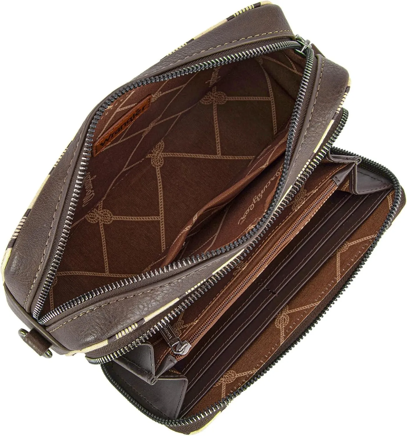 Wrangler Stripe Crossbody Bag for Women Western Cowgirl Crossbody Purses with Guitar Strap