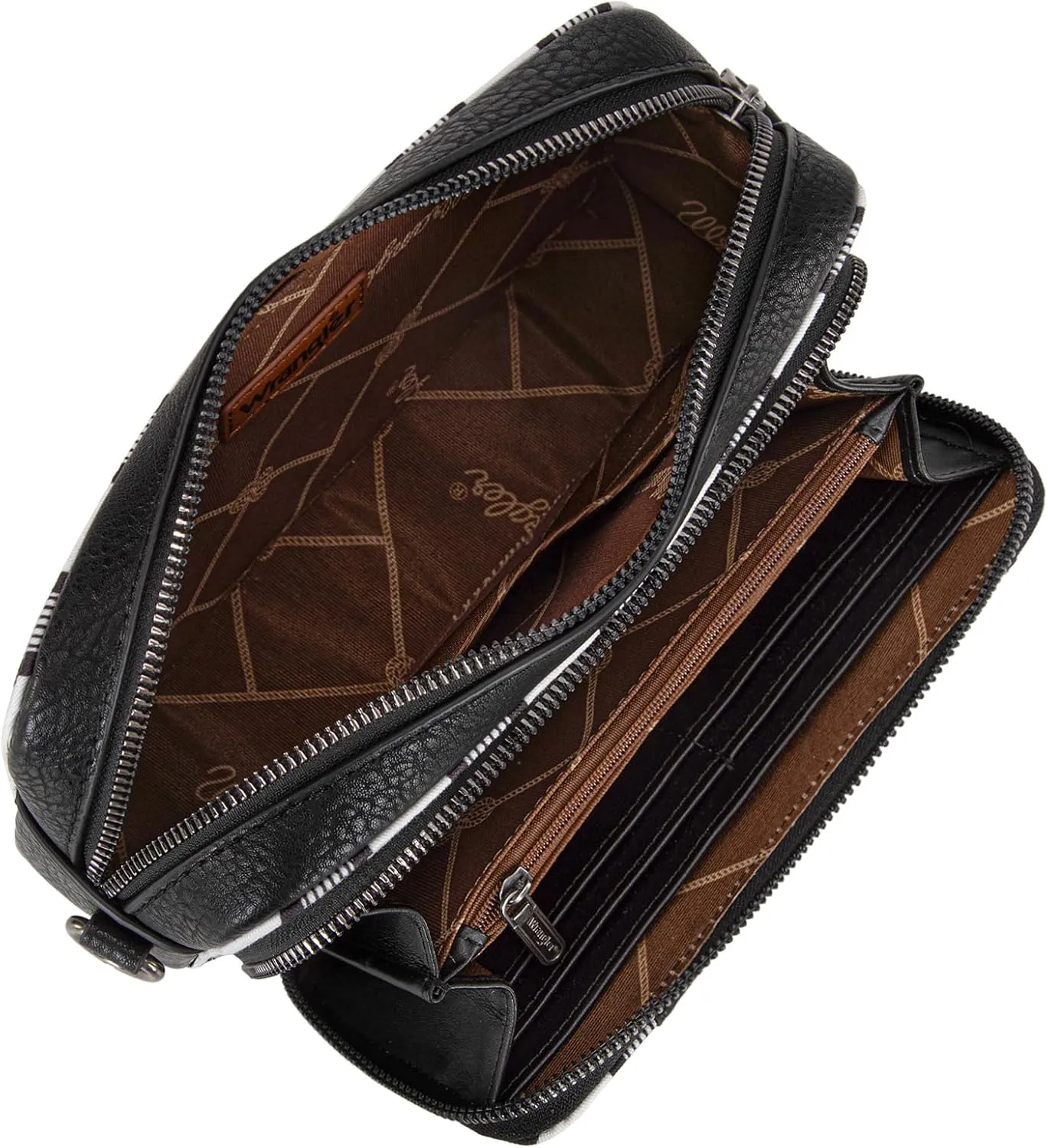 Wrangler Stripe Crossbody Bag for Women Western Cowgirl Crossbody Purses with Guitar Strap