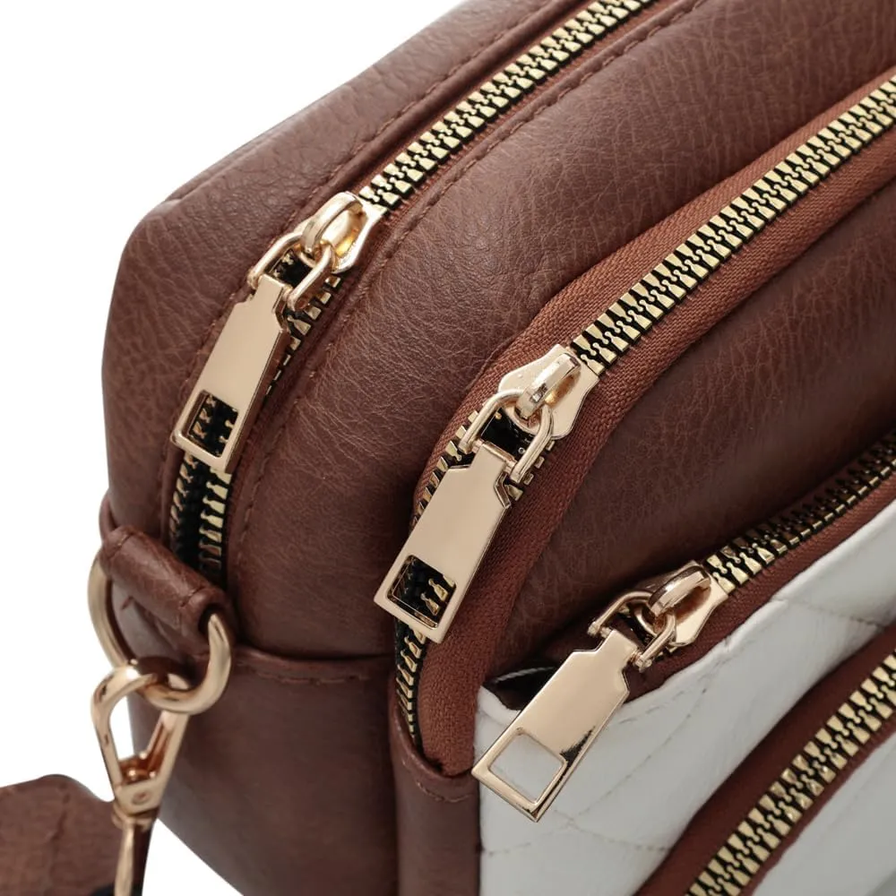 YDSIII Small Quilted Crossbody Bags for Women, Trendy Vegan Leather Cross Body Purse with Adjustable Wide Guitar Strap