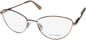 Zac Posen Ludi Cat Eye/Butterfly Shaped Lenses USA Designer School Teacher/Librarian Look Eyeglass Frame/Eyewear [52-17-135, rose gold]