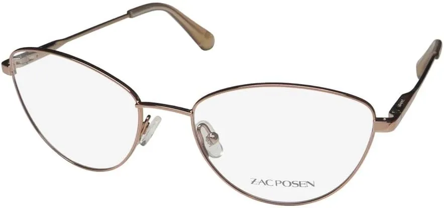 Zac Posen Ludi Cat Eye/Butterfly Shaped Lenses USA Designer School Teacher/Librarian Look Eyeglass Frame/Eyewear [52-17-135, rose gold]