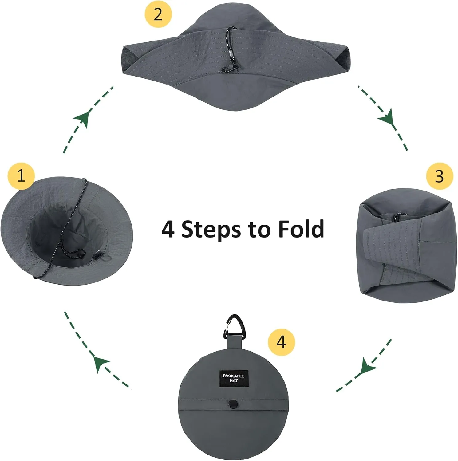 Zando Waterproof Bucket Hat for Women Outdoor Fishing Hat for Men Women Packable Summer Hat Hiking UV Protection Sun Hat