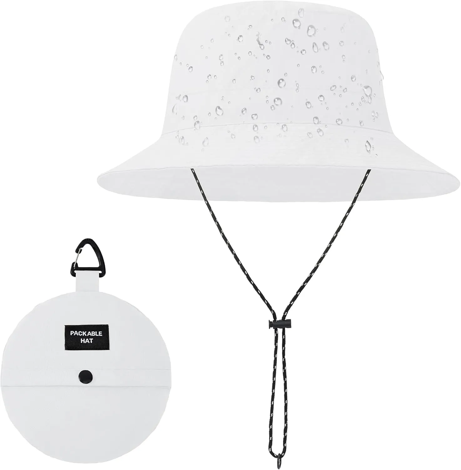 Zando Waterproof Bucket Hat for Women Outdoor Fishing Hat for Men Women Packable Summer Hat Hiking UV Protection Sun Hat
