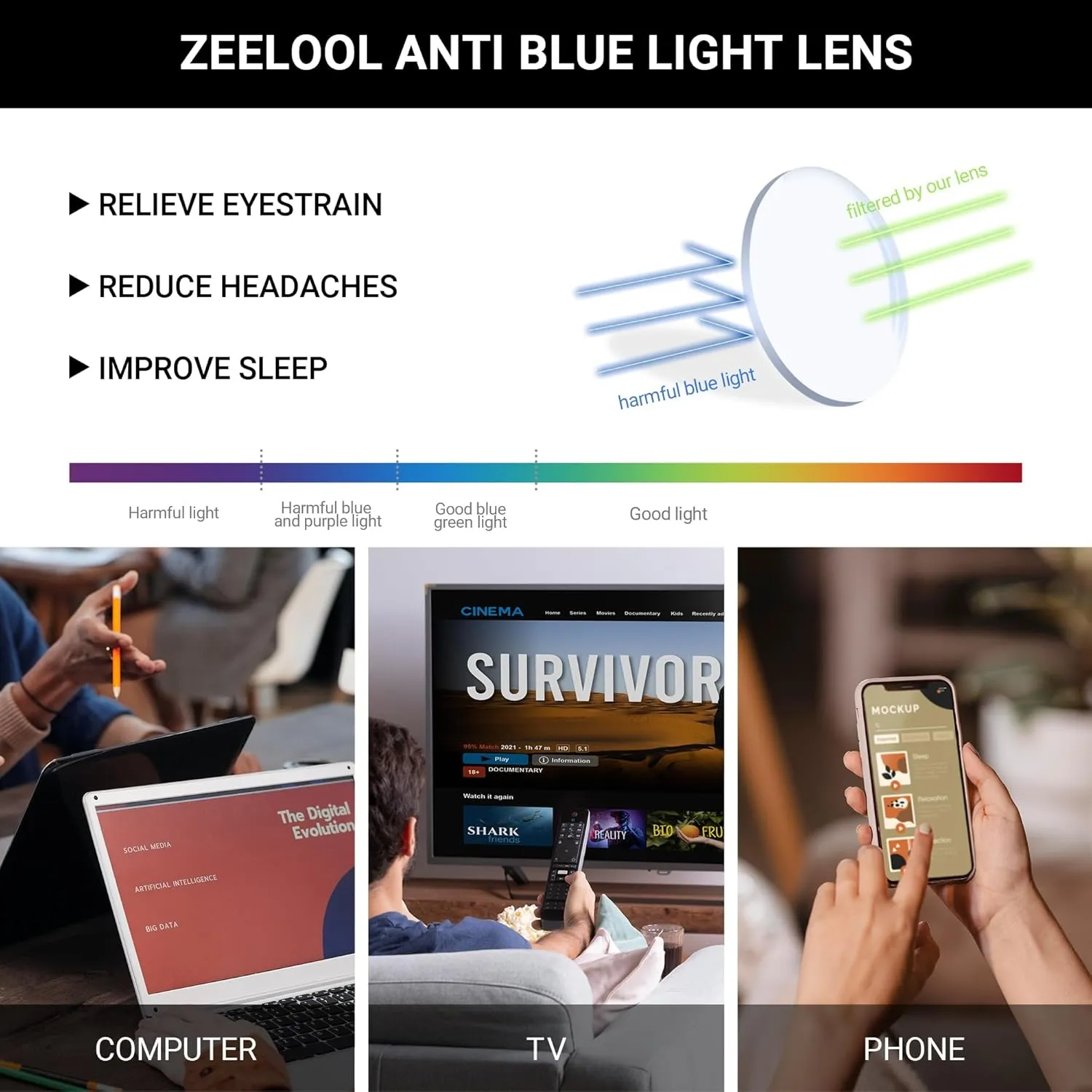 Zeelool Aviator Glasses for Men Oversized Metal Blue Light Glasses Classic Pilot Frame Non-prescription Eyeglasses