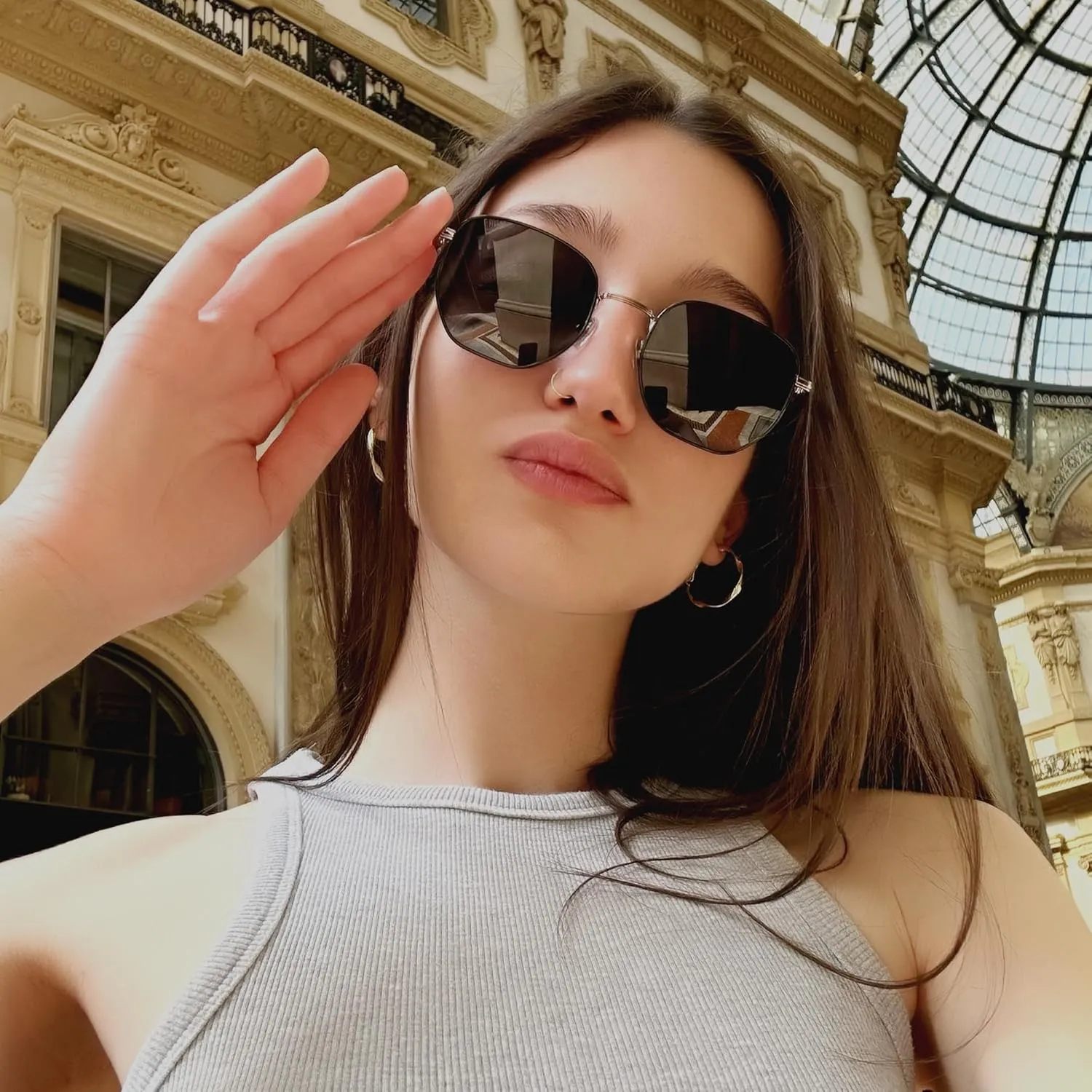 ZENOTTIC Hexagon Polarized Retro Sunglasses for Men Women-Vintage Metal Frame Design UV Protection Trendy Fashion Shades