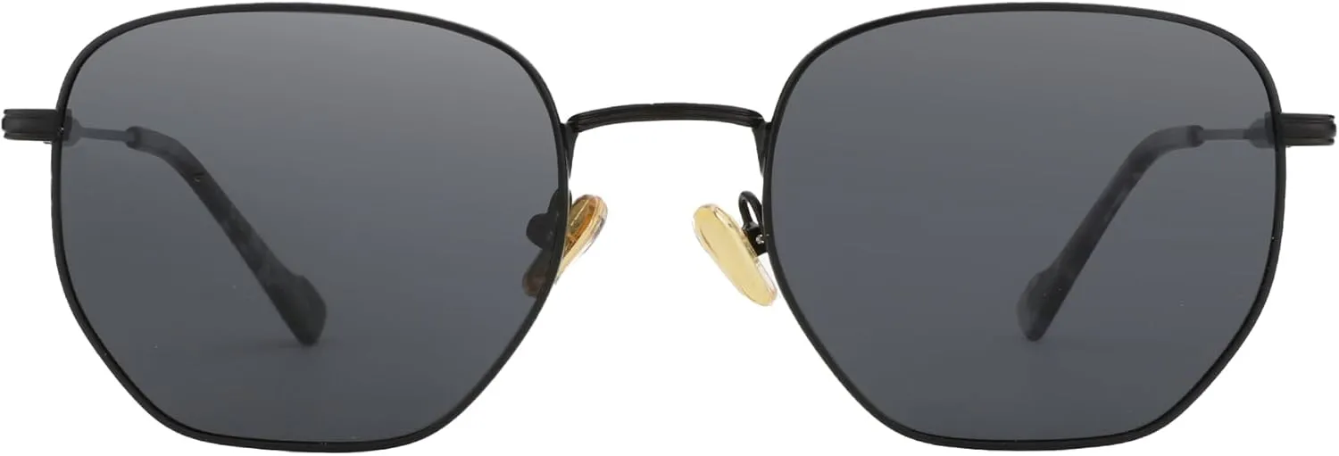 ZENOTTIC Hexagon Polarized Retro Sunglasses for Men Women-Vintage Metal Frame Design UV Protection Trendy Fashion Shades
