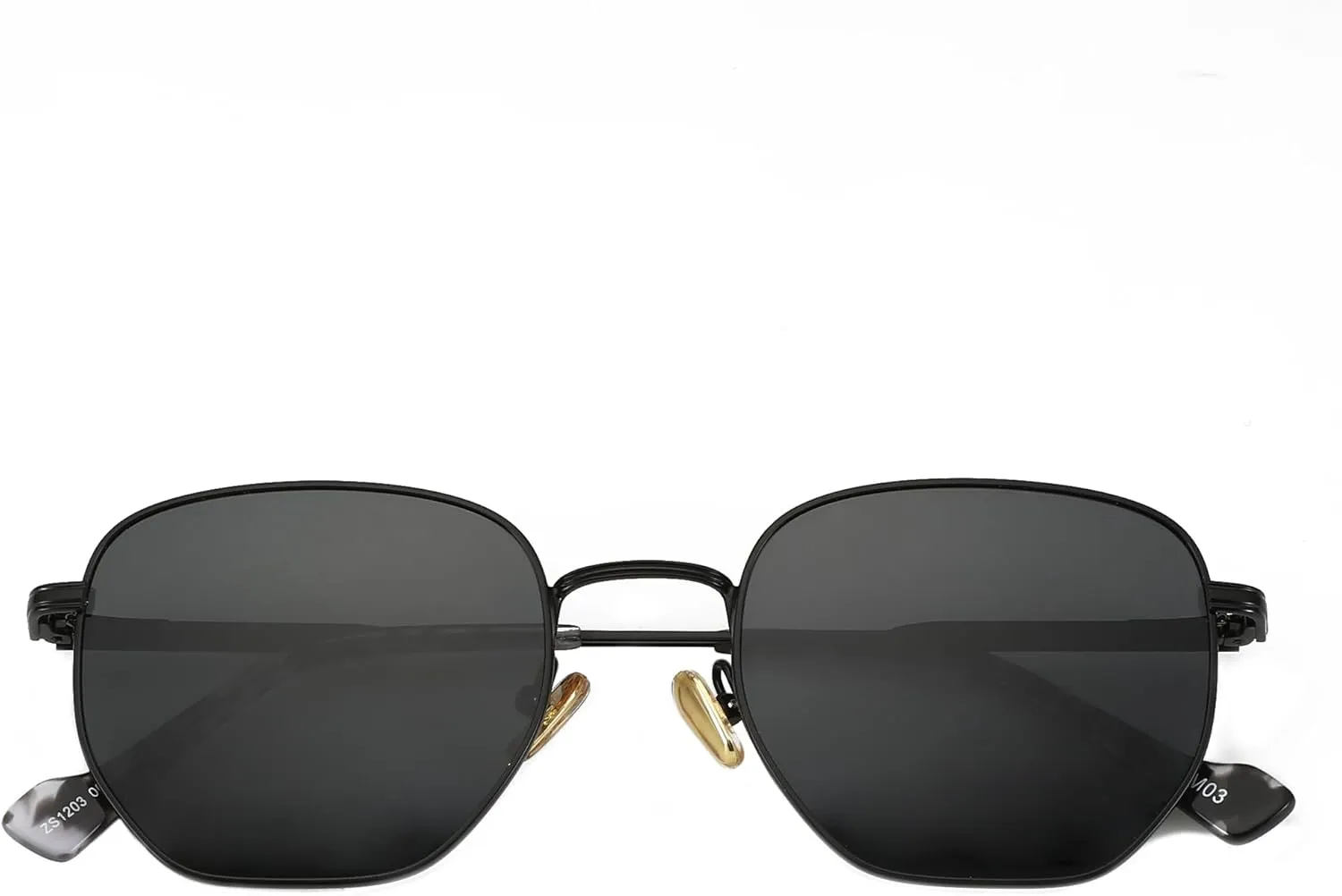 ZENOTTIC Hexagon Polarized Retro Sunglasses for Men Women-Vintage Metal Frame Design UV Protection Trendy Fashion Shades
