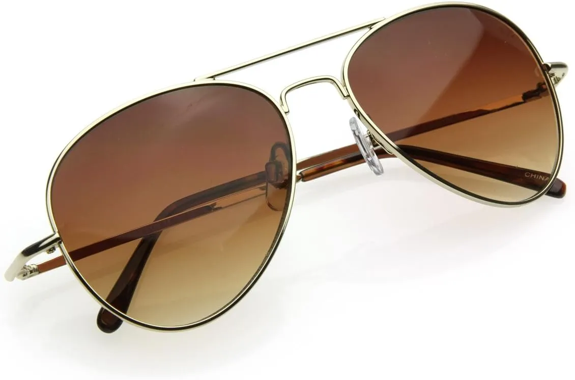 zeroUV Aviator Sunglasses for Women, Classic Style Glasses for Small Faces 50 mm
