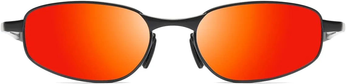 ZHILE Polarized Sunglasses Small Size Rectangular Metal Frame for Men and Women UV400 Protection
