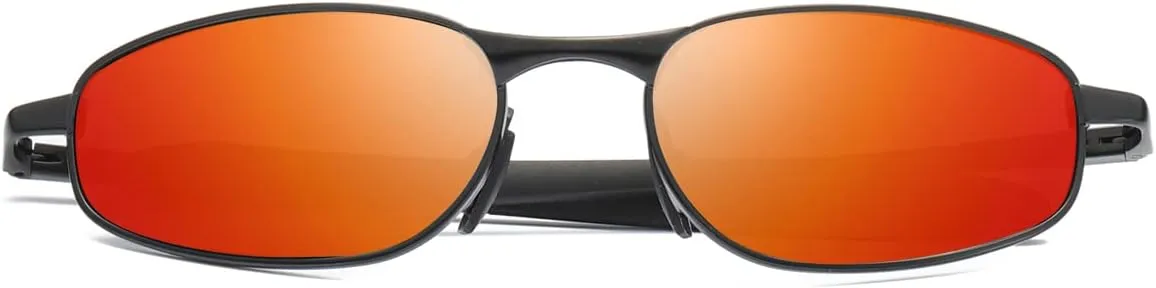 ZHILE Polarized Sunglasses Small Size Rectangular Metal Frame for Men and Women UV400 Protection