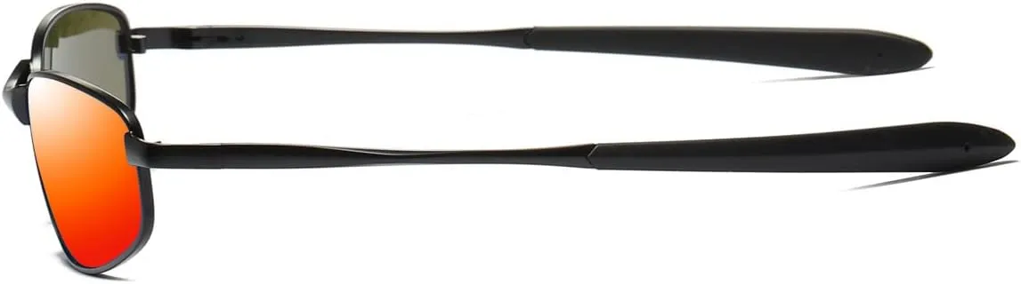 ZHILE Polarized Sunglasses Small Size Rectangular Metal Frame for Men and Women UV400 Protection