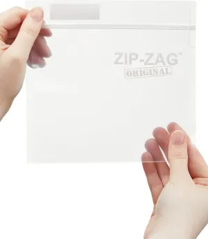 Zip Zag Bag (1 oz) 25x Small Zipper Sandwich Bags (7.5" x 6.25") Say Goodbye to Stale Herbs And Spices With Food Safe Zipper bags | Resealable, Reusable, Washable, Airtight Bags