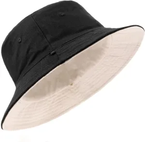 Zylioo Oversize XXL 100% Cotton Bucket Hat,Reversible Trendy Fisherman Hats,Double Side Wear Fishing Summer Sun Hat