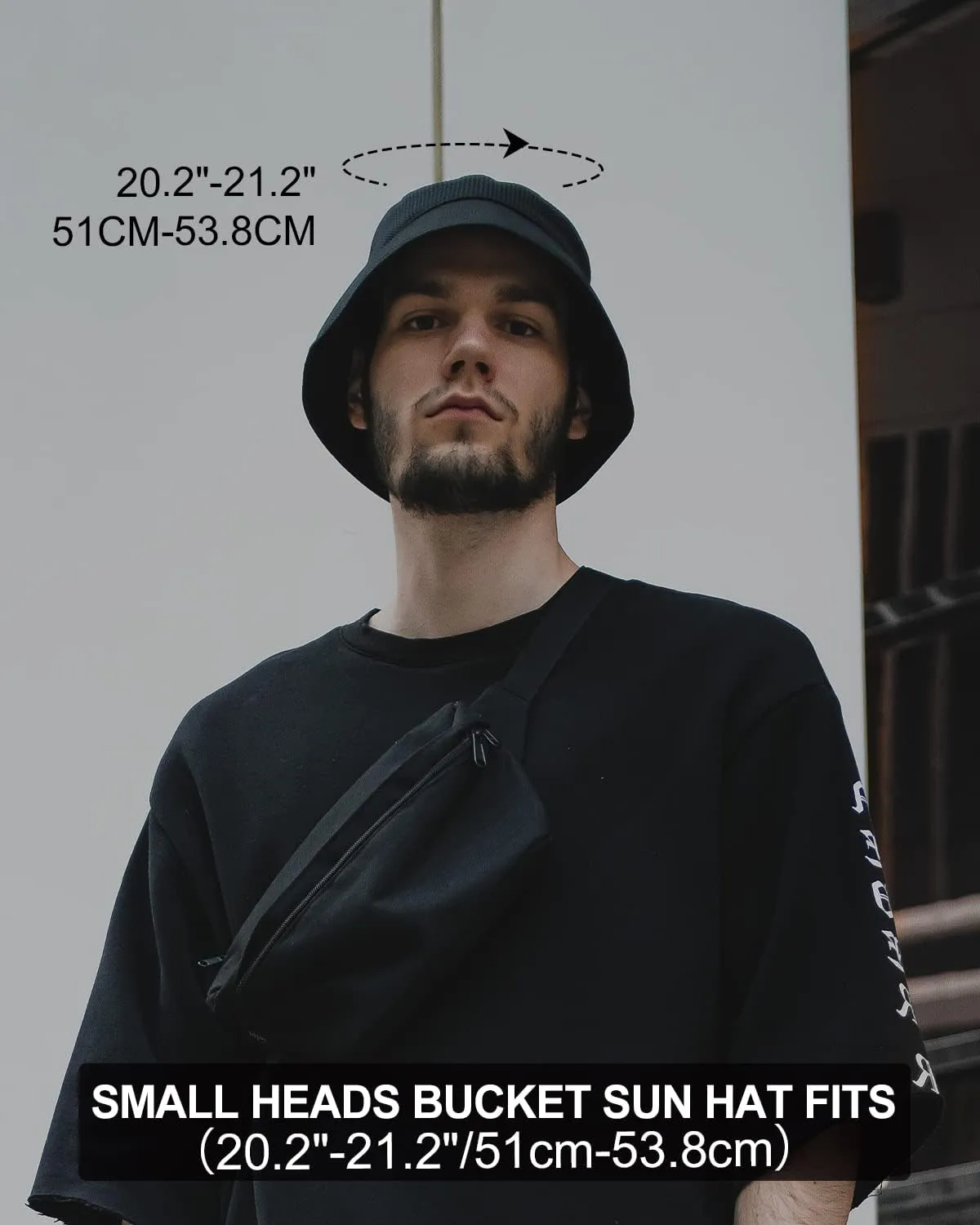 Zylioo Oversize XXL 100% Cotton Bucket Hat,Reversible Trendy Fisherman Hats,Double Side Wear Fishing Summer Sun Hat